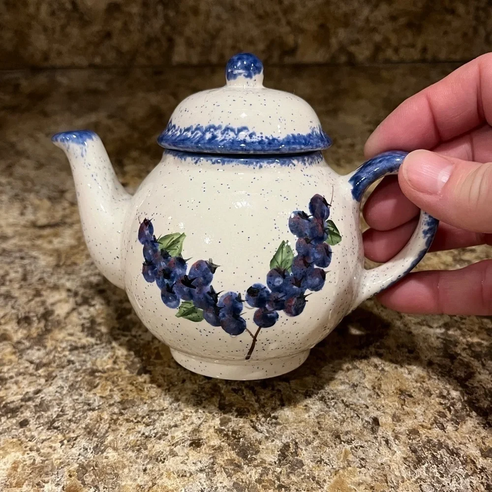 Mini Blueberry Individual Teapot Made in Maine